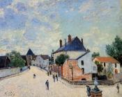 阿尔弗莱德 西斯莱 : Porte de Bourgogne from Across the Bridge